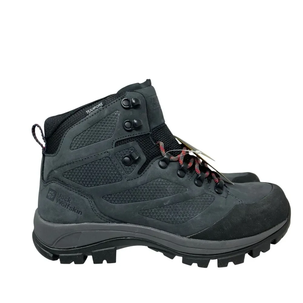 Jack Wolfskin‎ Vibram Hiking Boots Womens 8.5 Black Texapore Waterproof Outdoor